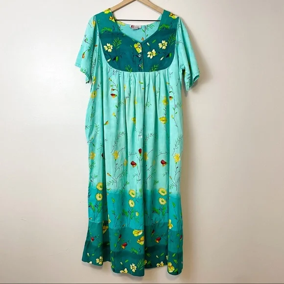 chinese dress ladies Woman Within Plus Size Mixed Print Maxi Dress